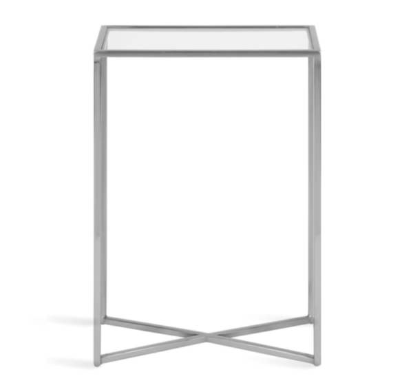 Mesa De Arrimo Metálica Con Vidrio Negra/Blanca Y Dorada - Imagen 8